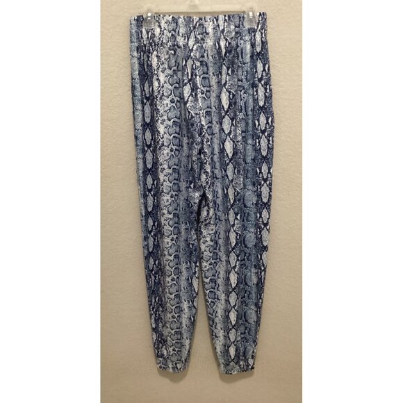 Raskol Blue & White Snake Print Joggers Size Medium - Picture 3 of 4